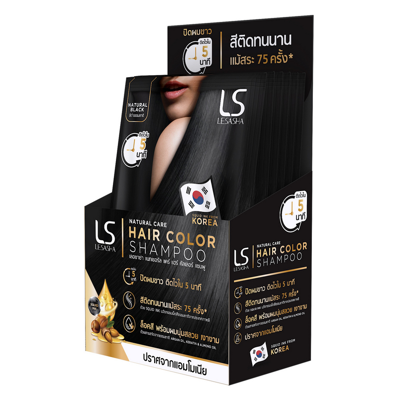 LESASHA Natural Care Hair Color Shampoo (Natural Black) 10LS00352